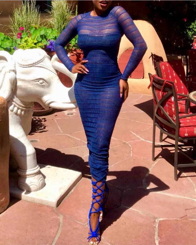 

Sheer Mesh Sheath Dress