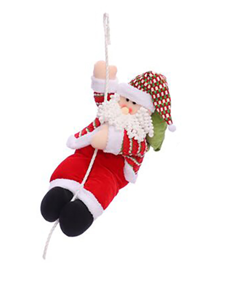 

Christmas Santa Claus Climbing On Rope Ornaments, Style5