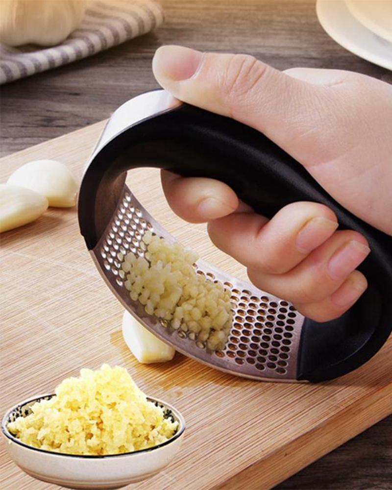 

Multi-function Manual Garlic Grinding Slicer Chopper Stainless Steel Garlic Presses, Black