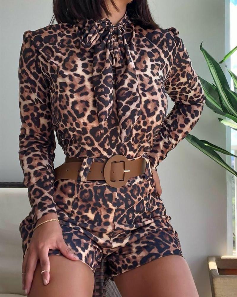 

Leopard Long Sleeve Fitting Suit Sets