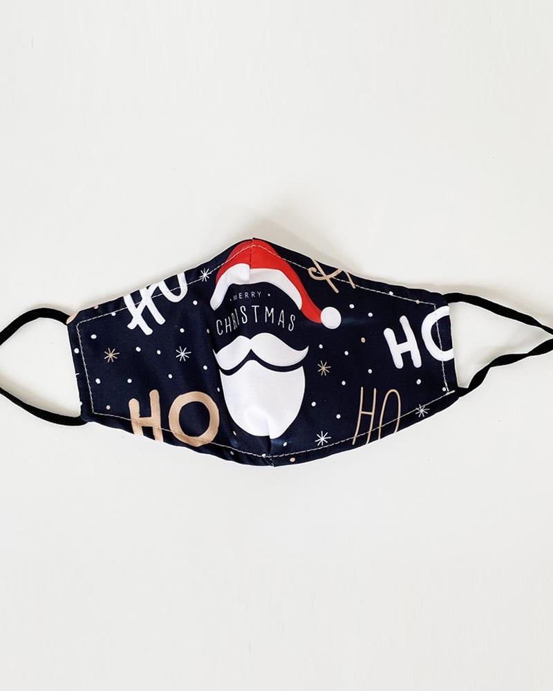 

Christmas Print Valve PM 2.5 Face Mask With Filter For Adult, Style4