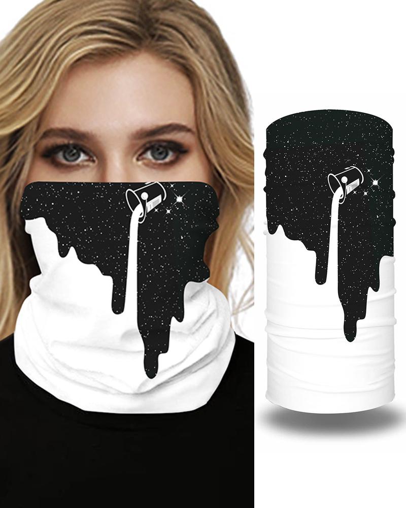 

Print Face Bandana Magic Scarf Headwrap Balaclava, Style1