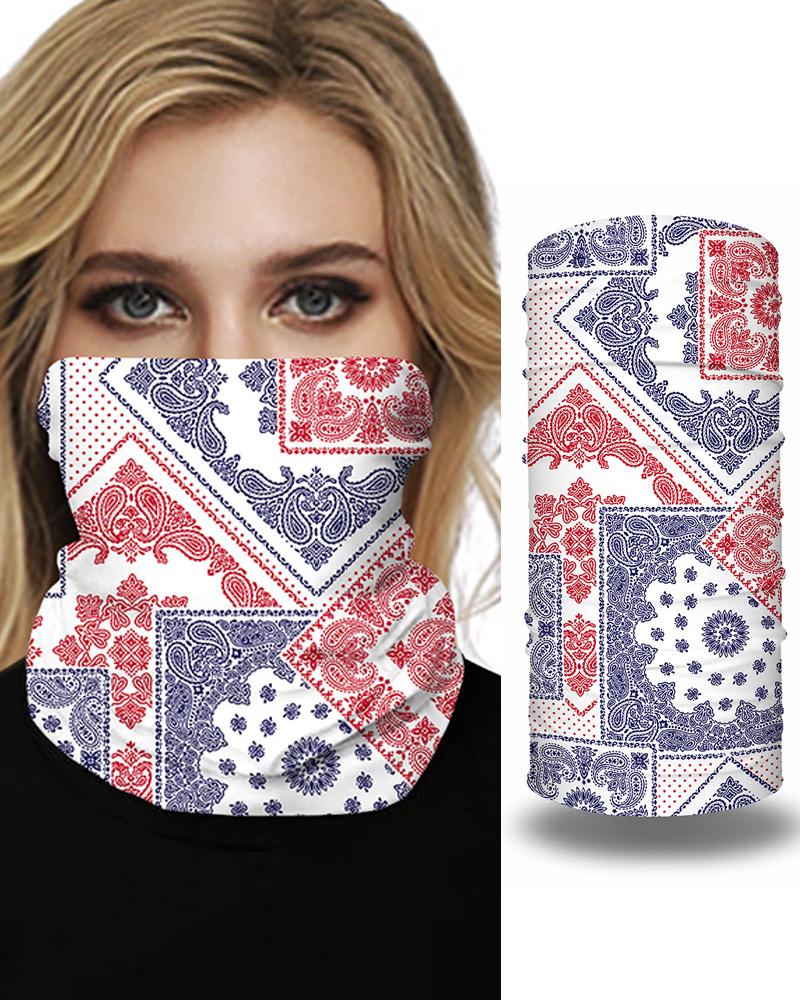 

Print Breathable Face Bandana Magic Scarf Headwrap Balaclava, Blue
