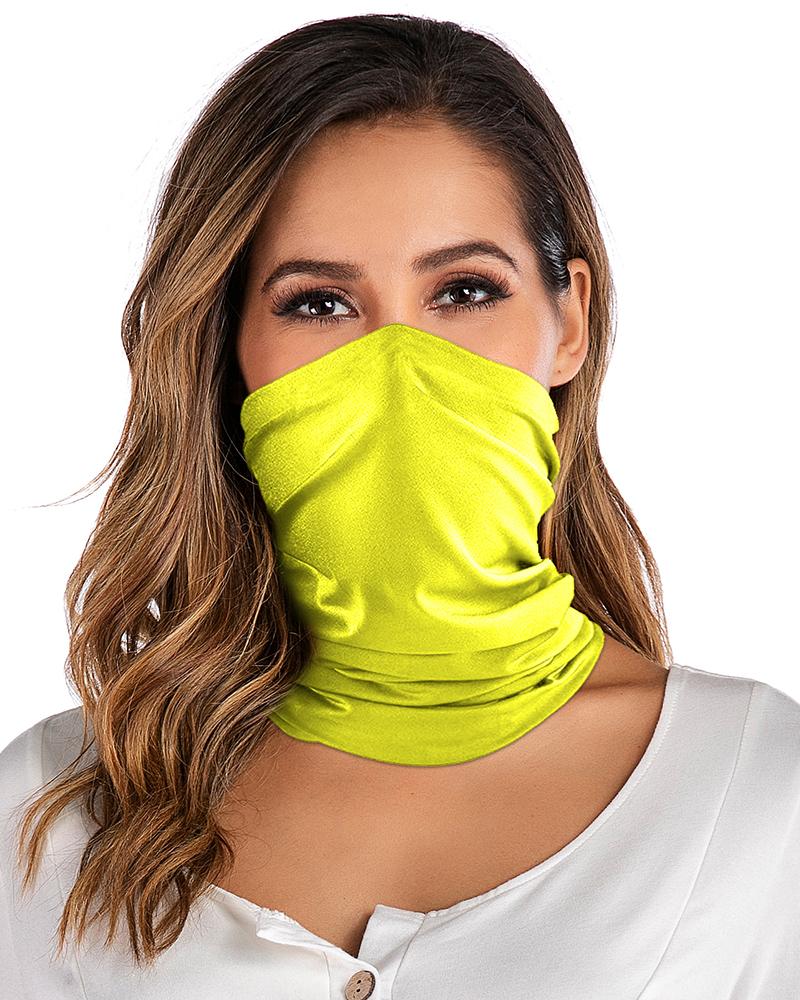 

Solid Breathable Face Bandana Magic Scarf Headwrap Balaclava, Yellow