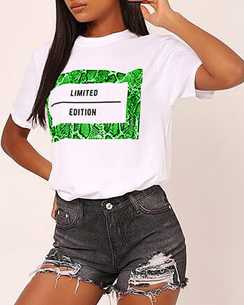 

Short Sleeve Letter Print T-shirts