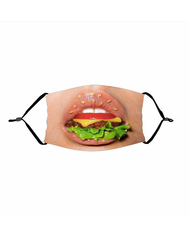 

Funny Mouth Print PM 2.5 Face Mask With Filter, Style15
