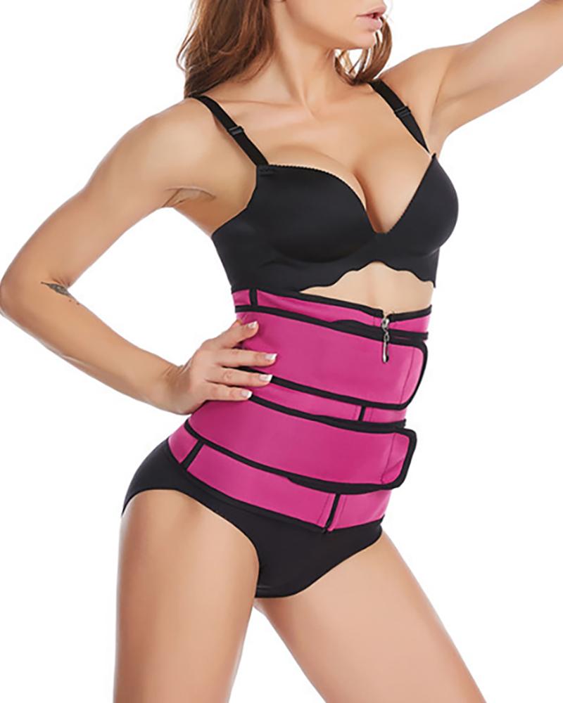 

Waist Trainer Thermo Sweat Belt Tummy Body Shaper, Hot pink