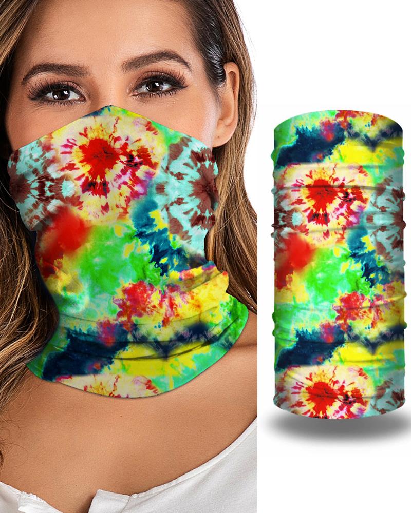 

Print Breathable Face Bandana Magic Scarf Headwrap Balaclava, Green