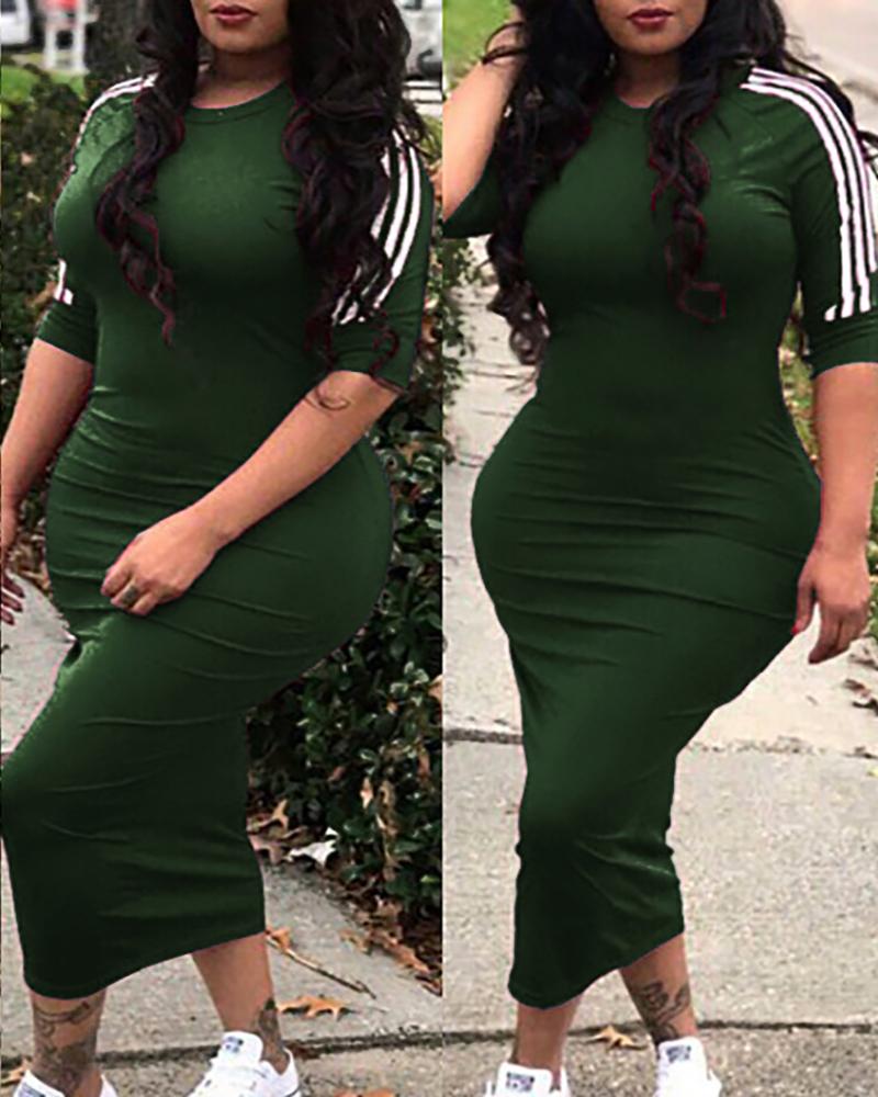

White Stripes Maxi Bodycon Dress
