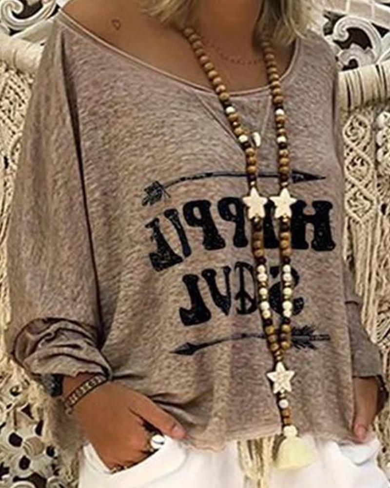 

Hippie Soul Crew Neck Top, Khaki