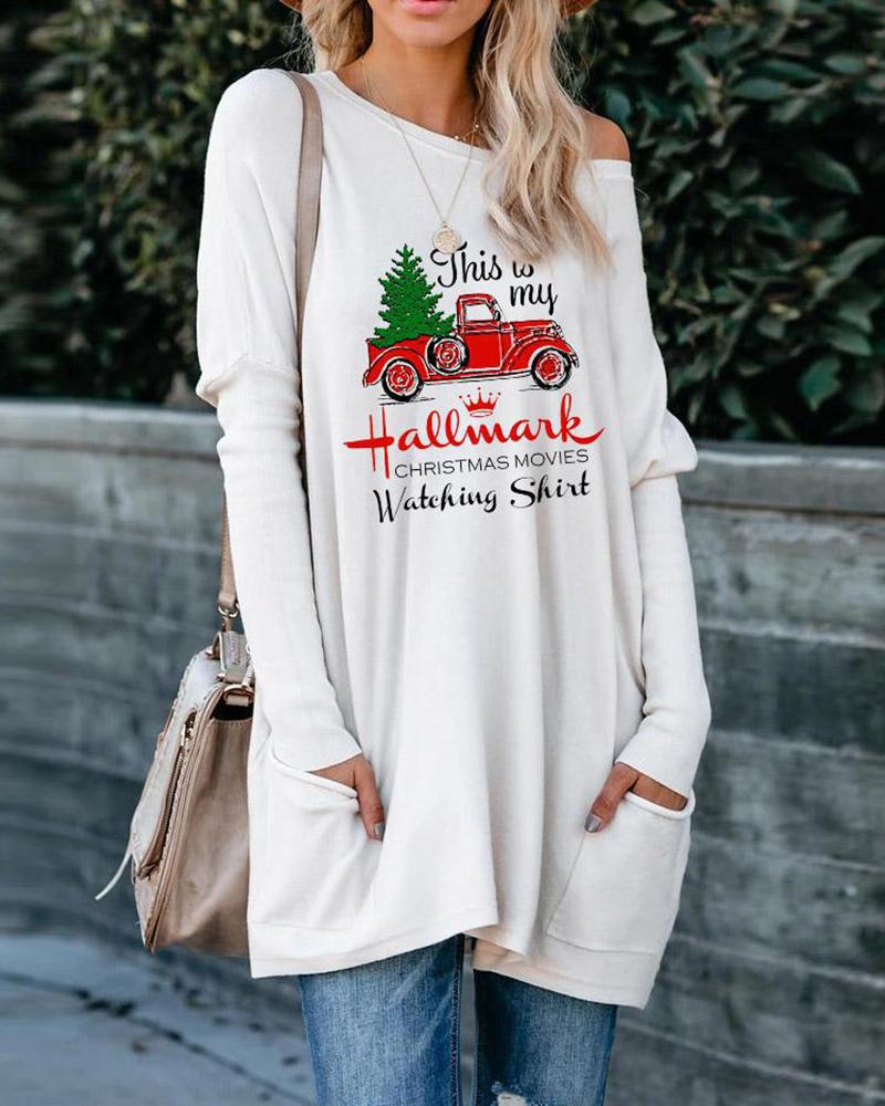 

Christmas Gnomes Svg / Snowman / Car Print Knit Casual Top, Style3