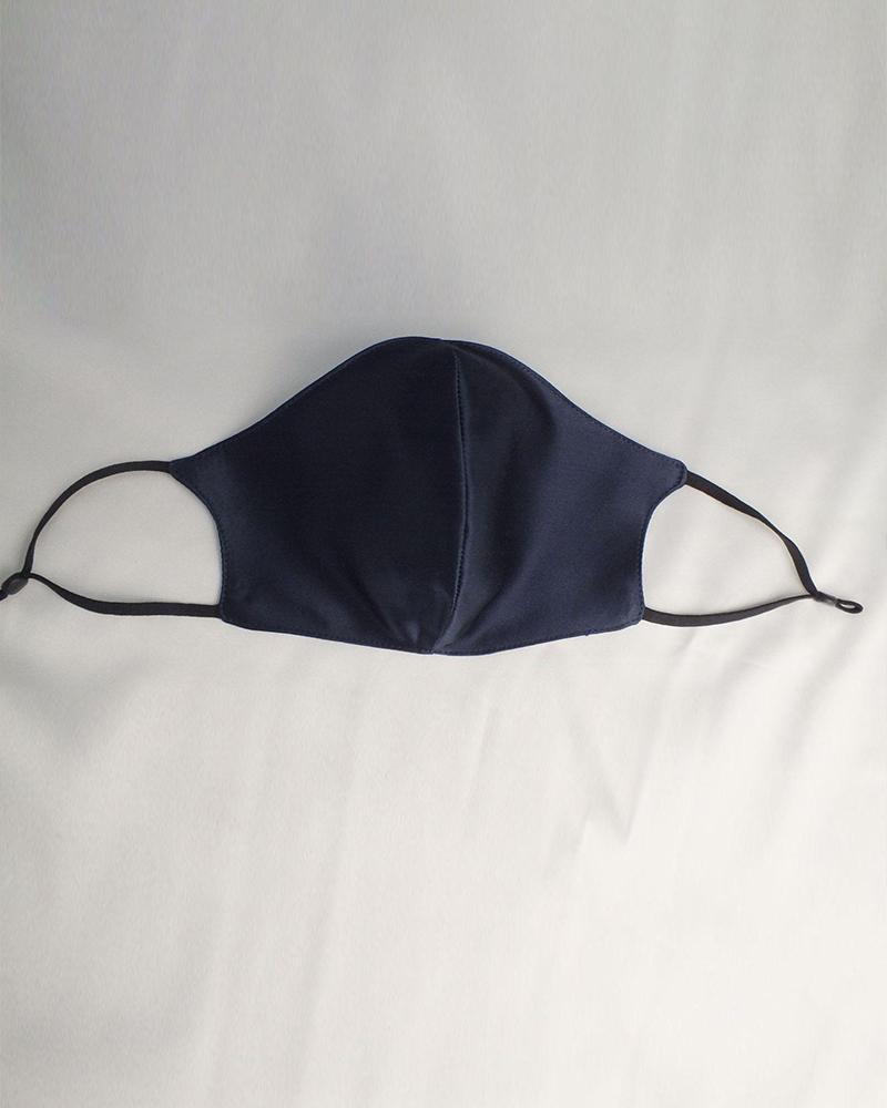 

Double Layer Satin Face Cover, Purplish blue