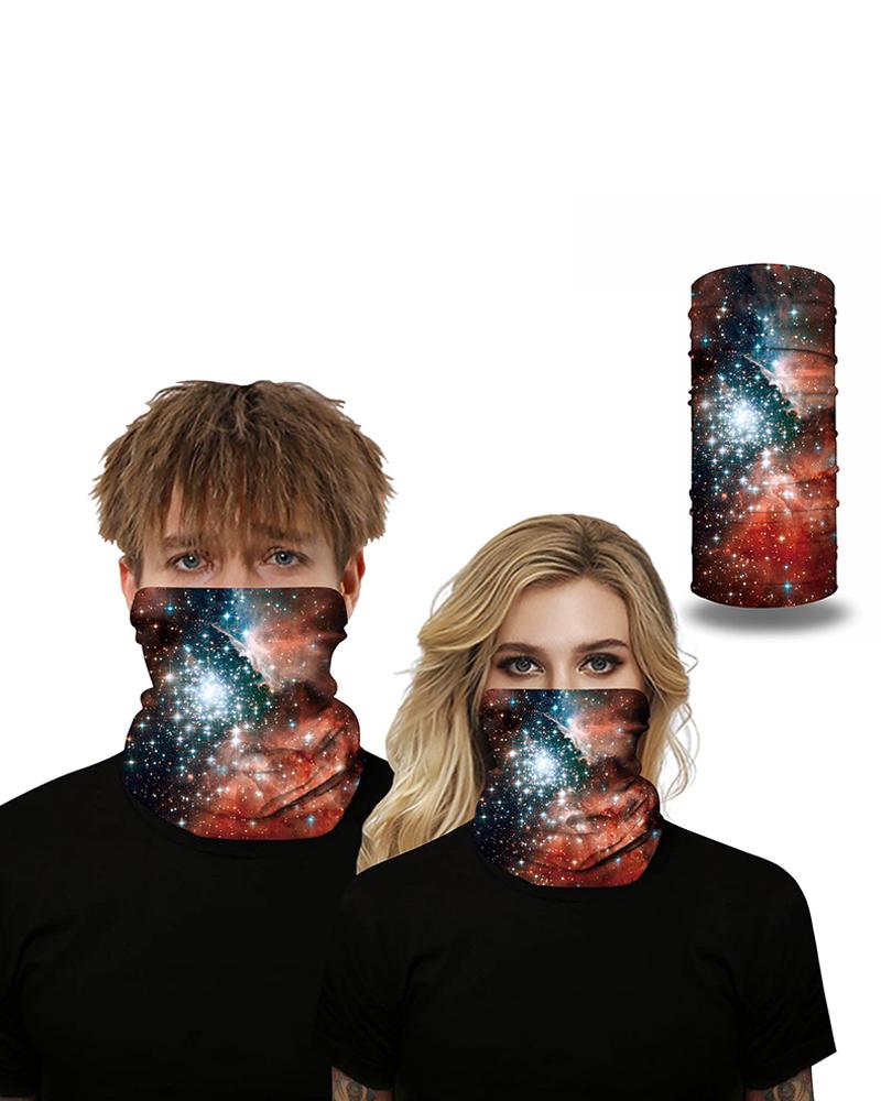 

Galaxy Print Breathable Face Bandana Magic Scarf Headwrap Balaclava, Multicolor