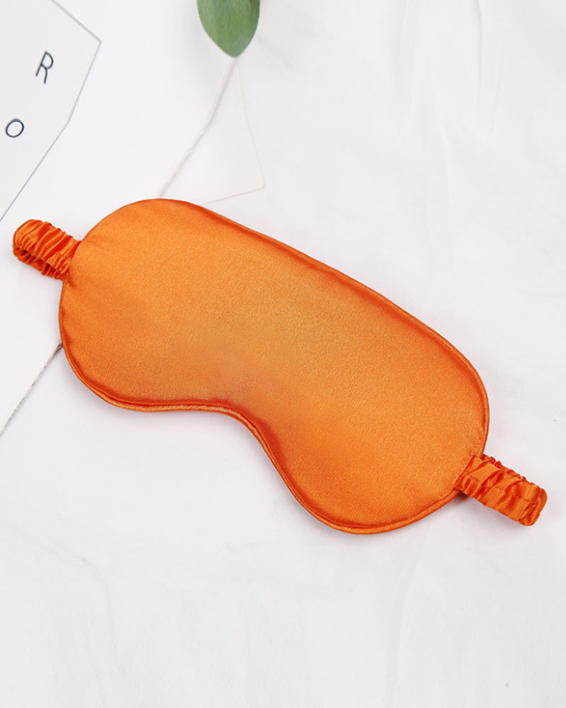 

1PCS Simple Plain Satin Eye Cover, Orange