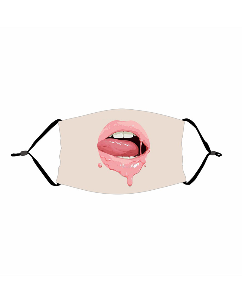 

Funny Mouth Print PM 2.5 Face Mask With Filter, Style5