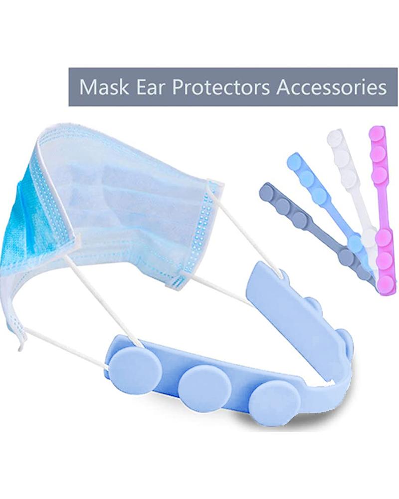 

Silicone Mask Strap Extender Anti-Tightening Mask Holder Hook Ear Strap, Blue
