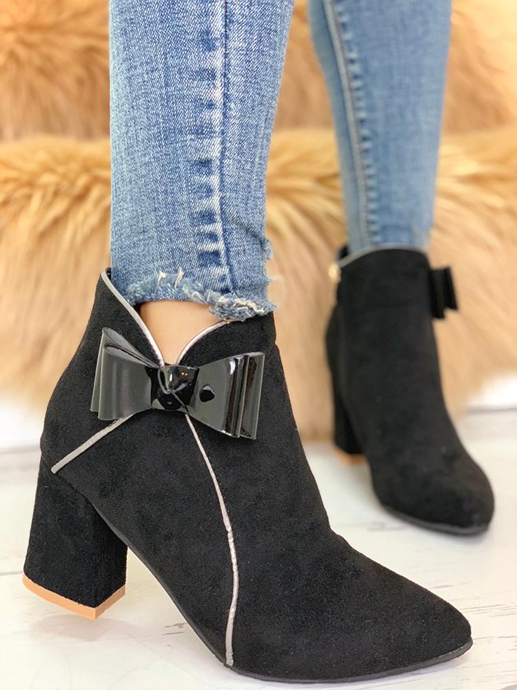 

Binding & Bow Detail Ankle Boots