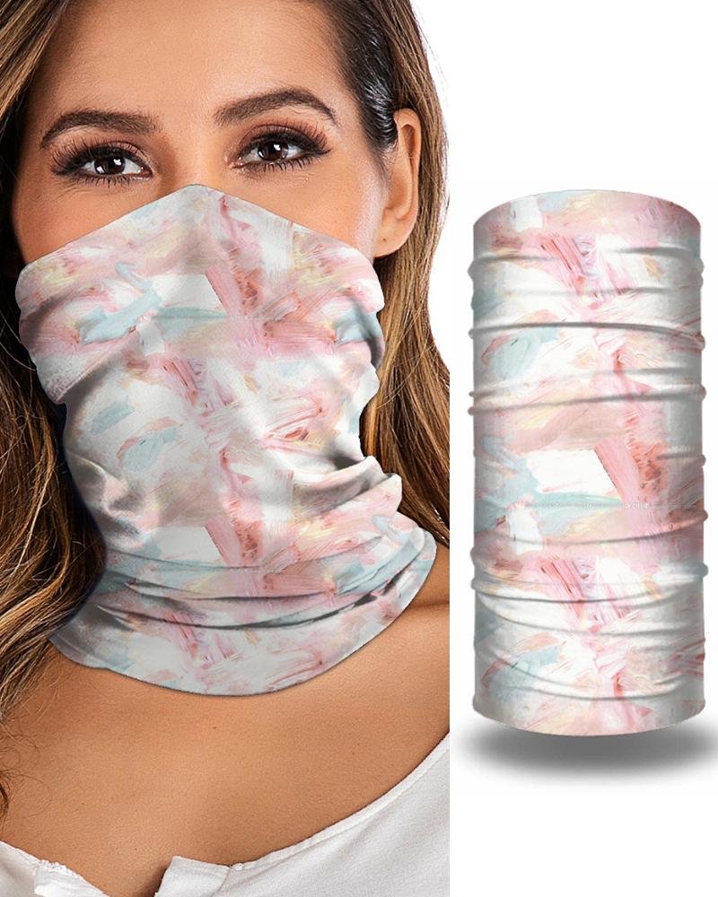 

Print Breathable Face Bandana Magic Scarf Headwrap Balaclava, Pink