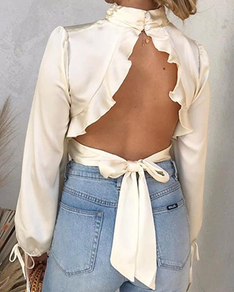 

Backless Tie-Sleeve Top