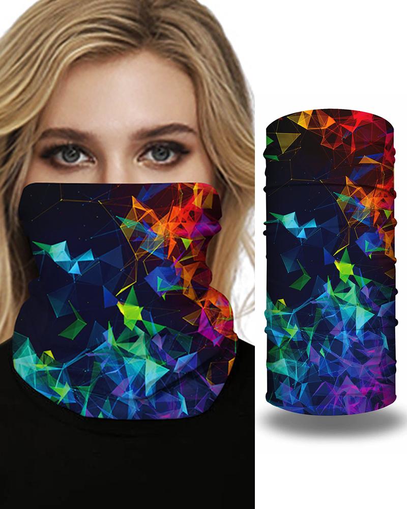 

Print Face Bandana Magic Scarf Headwrap Balaclava, Multicolor