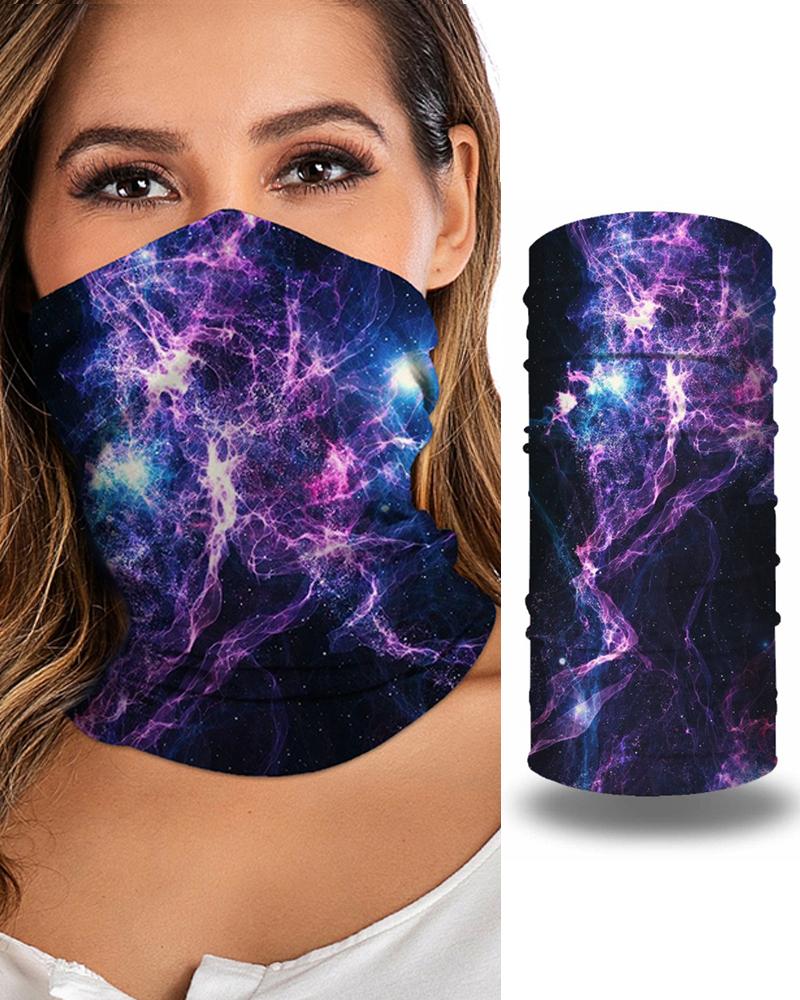 

Print Breathable Face Bandana Magic Scarf Headwrap Balaclava, Black
