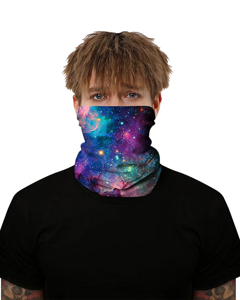 

Galaxy Print Breathable Face Bandana Magic Scarf Headwrap Balaclava, Multicolor