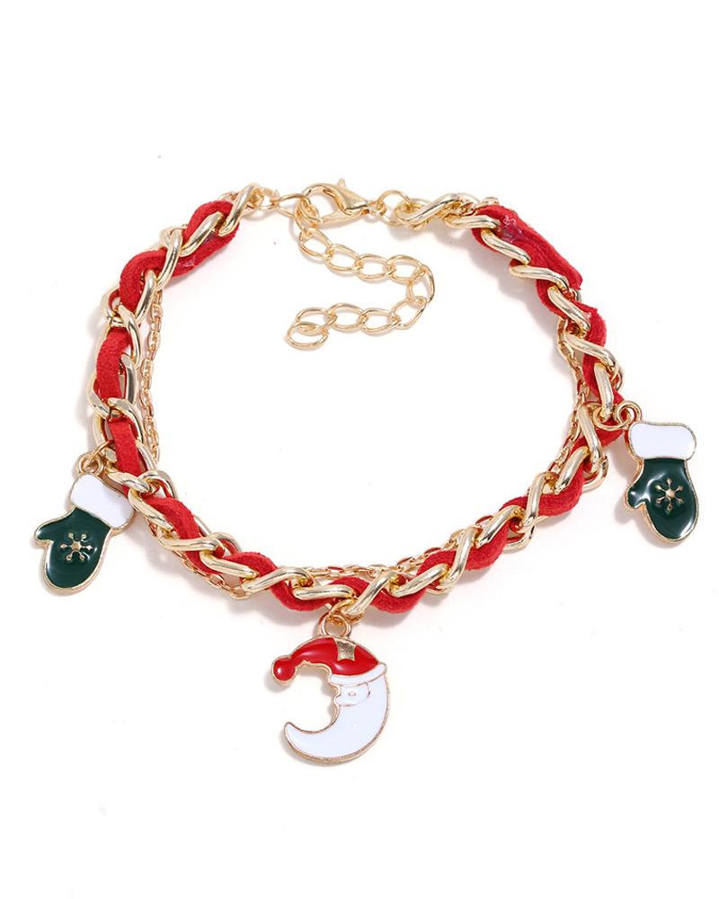 

Christmas Mixed Pattern Chain Bracelet, Style1