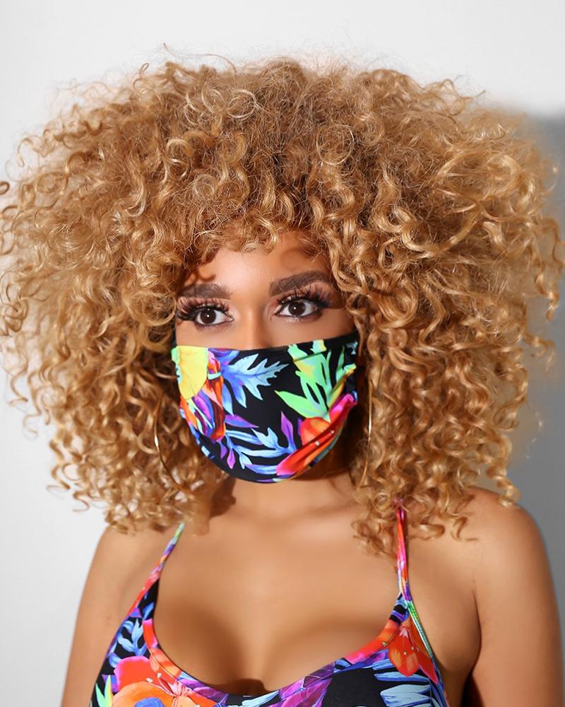 

Print Breathable Mouth Mask Washable And Reusable, Black