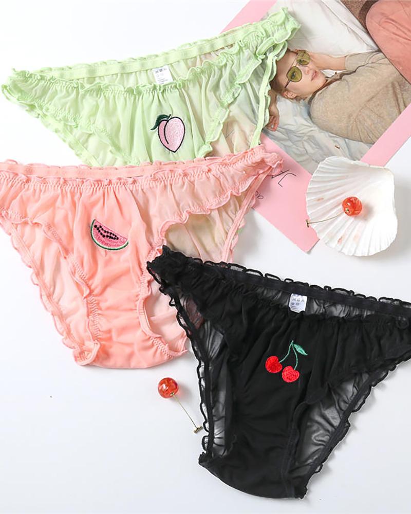 

Sexy Lace Lingerie Temptation Low-waist Panties, Black