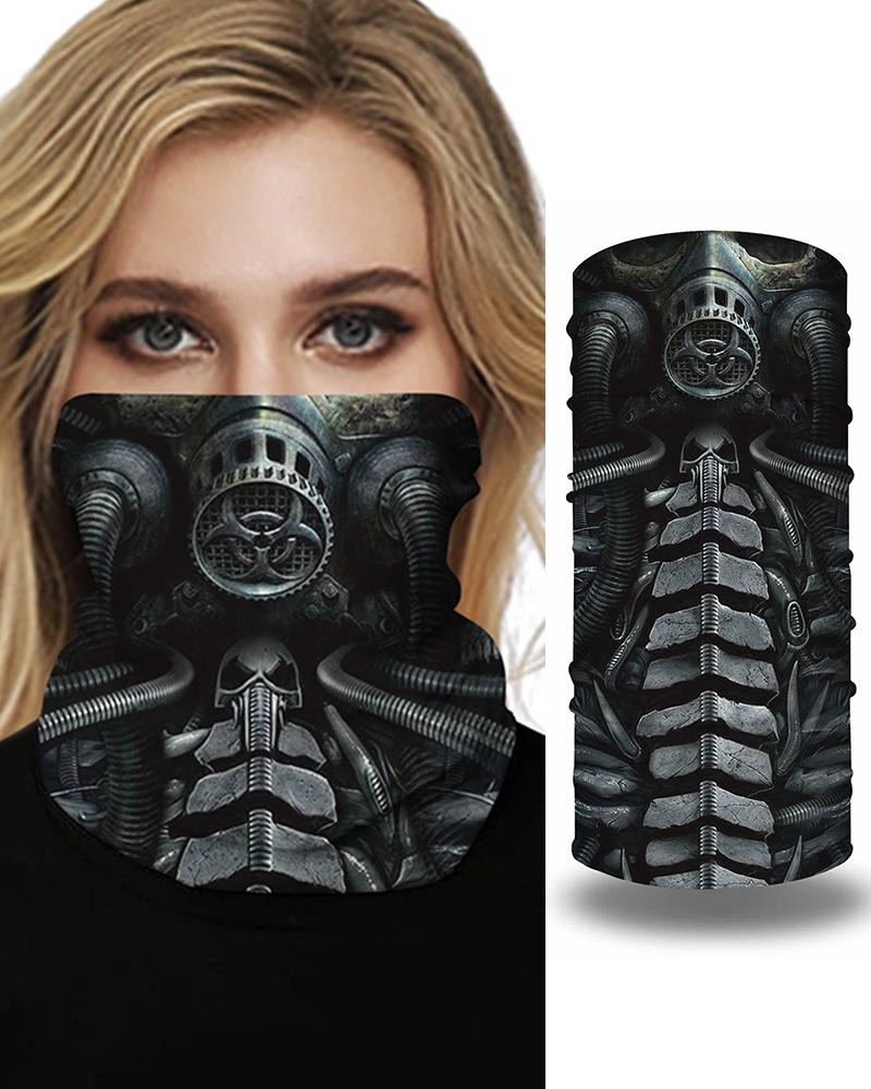

Print Breathable Face Bandana Magic Scarf Headwrap Balaclava, Black
