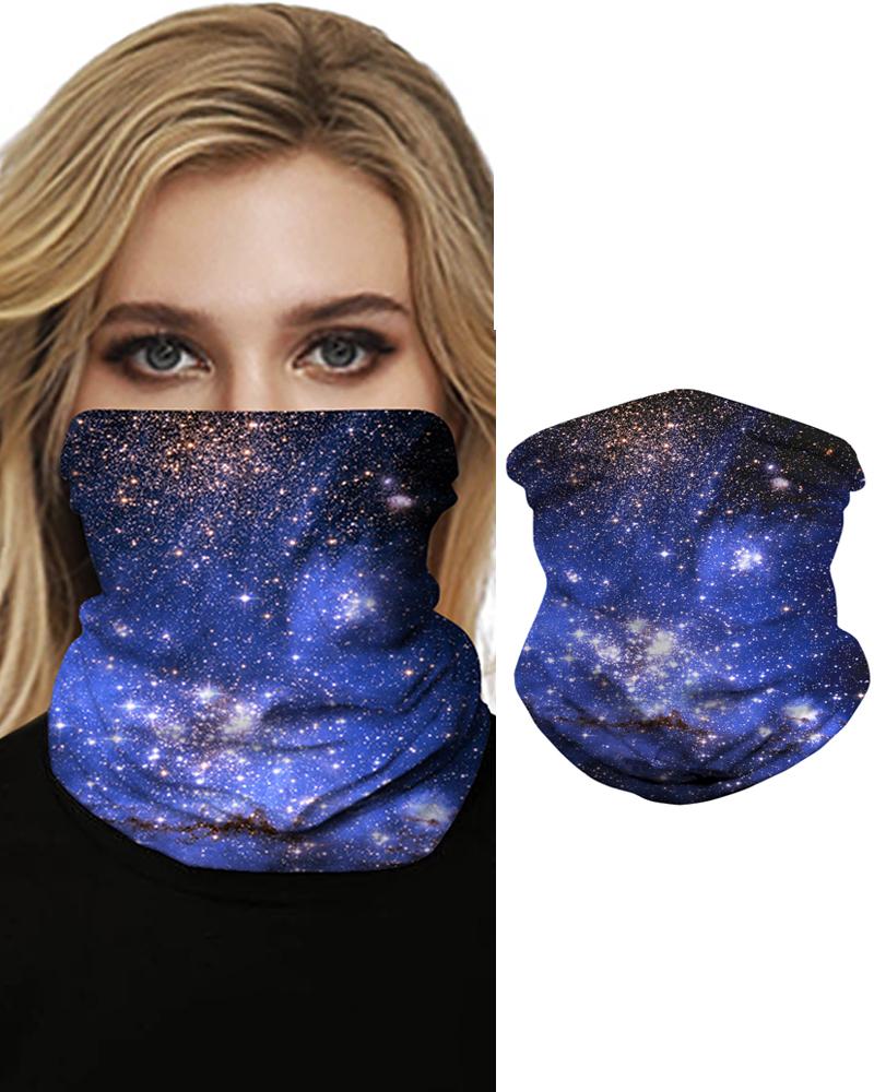 

Sparkle Sky Print Breathable Face Bandana Magic Scarf Headwrap Balaclava, Style11