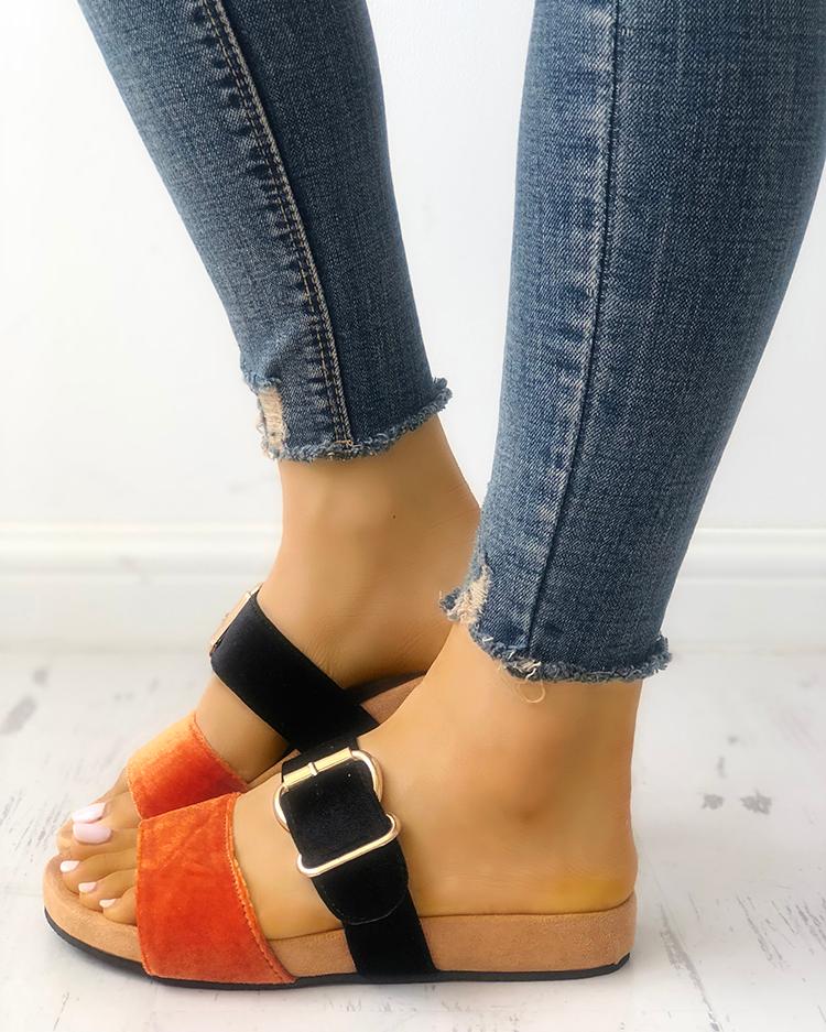 

Womens Flat Strappy Outdoor Slippers Shoes