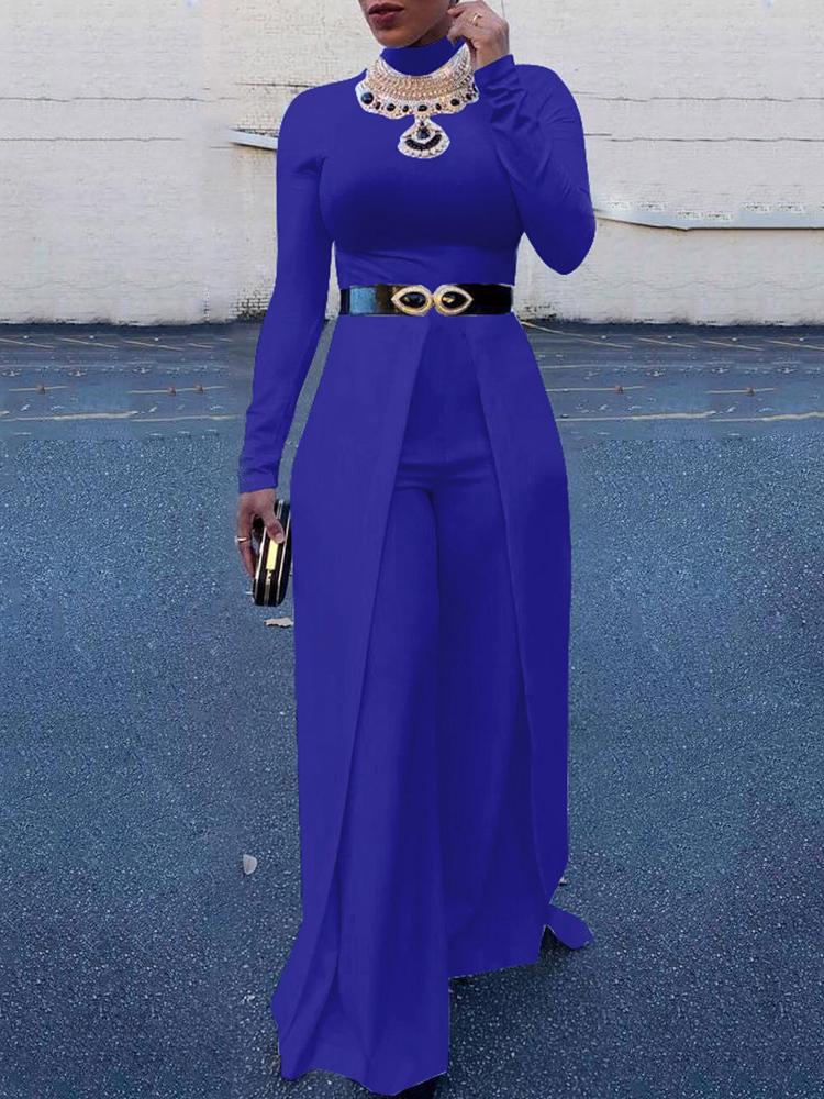 

Women High Neck Wide Leg Jumpsuit