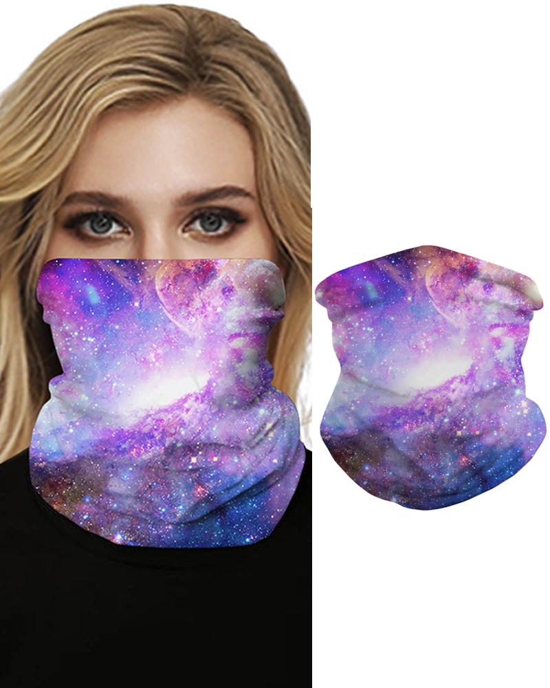 

Sparkle Sky Print Breathable Face Bandana Magic Scarf Headwrap Balaclava, Style12