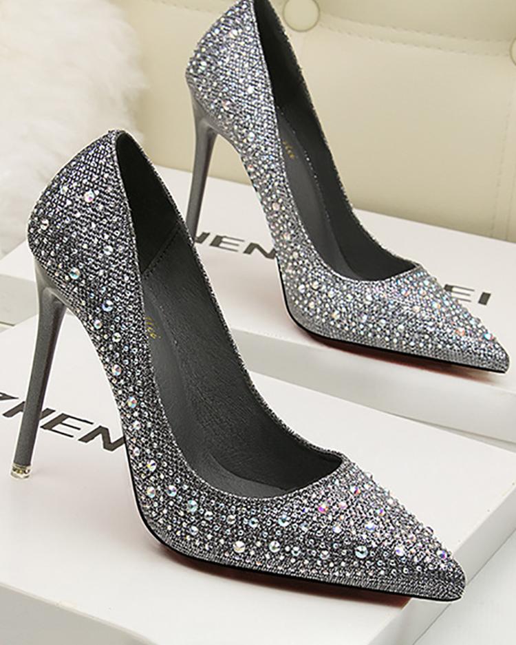 

Women Glittering Stiletto Pumps