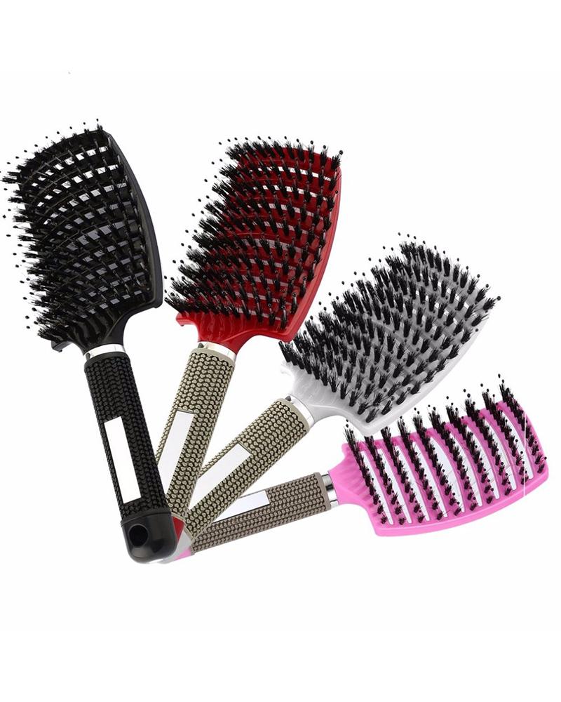 

Hair Scalp Massage Comb Hairbrush Bristle, Gold