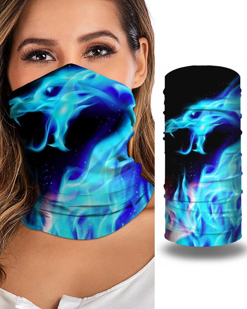 

Tie Dye Print Breathable Face Bandana Magic Scarf Headwrap Balaclava, Blue