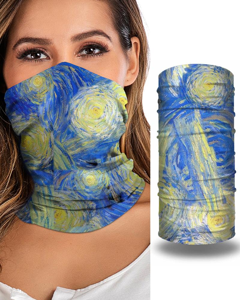 

Print Breathable Face Bandana Magic Scarf Headwrap Balaclava, Yellow