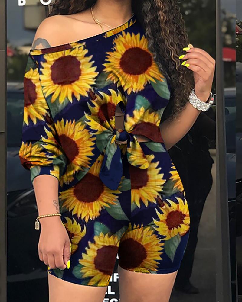 

Butterfly Print Top & Short Set, Yellow