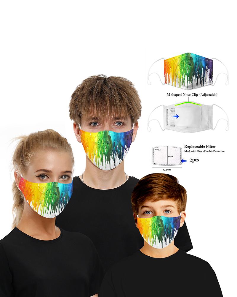 

Print Breathable Mouth M .a. s. k Washable And Reusable With 2PCS Replaceable Filter, Style6