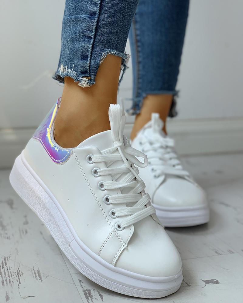 

Lace-Up Muffin Casual Sneakers, Camoflage