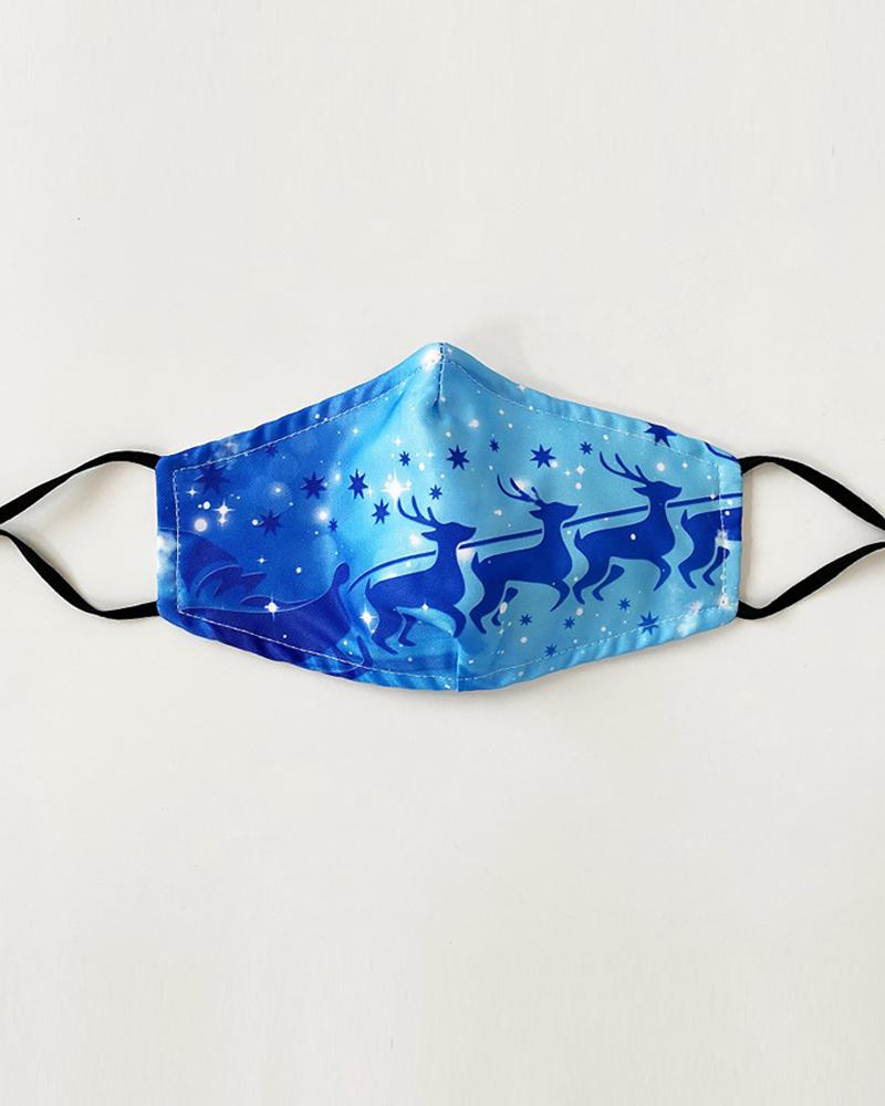 

Christmas Print Valve PM 2.5 Face Mask With Filter For Kids, Style7