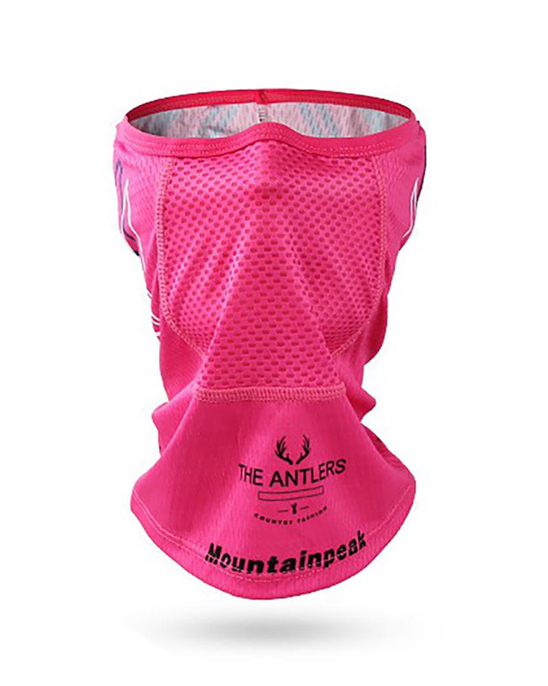 

Hollow Out Breathable Cycling Outdoor Face Balaclava Bandana, Hot pink