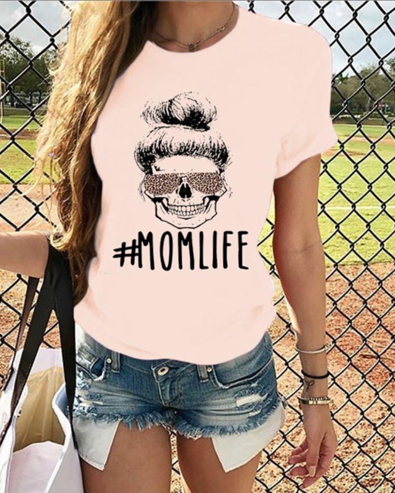 

Mamalife Round Neck T-Shirt, Pink