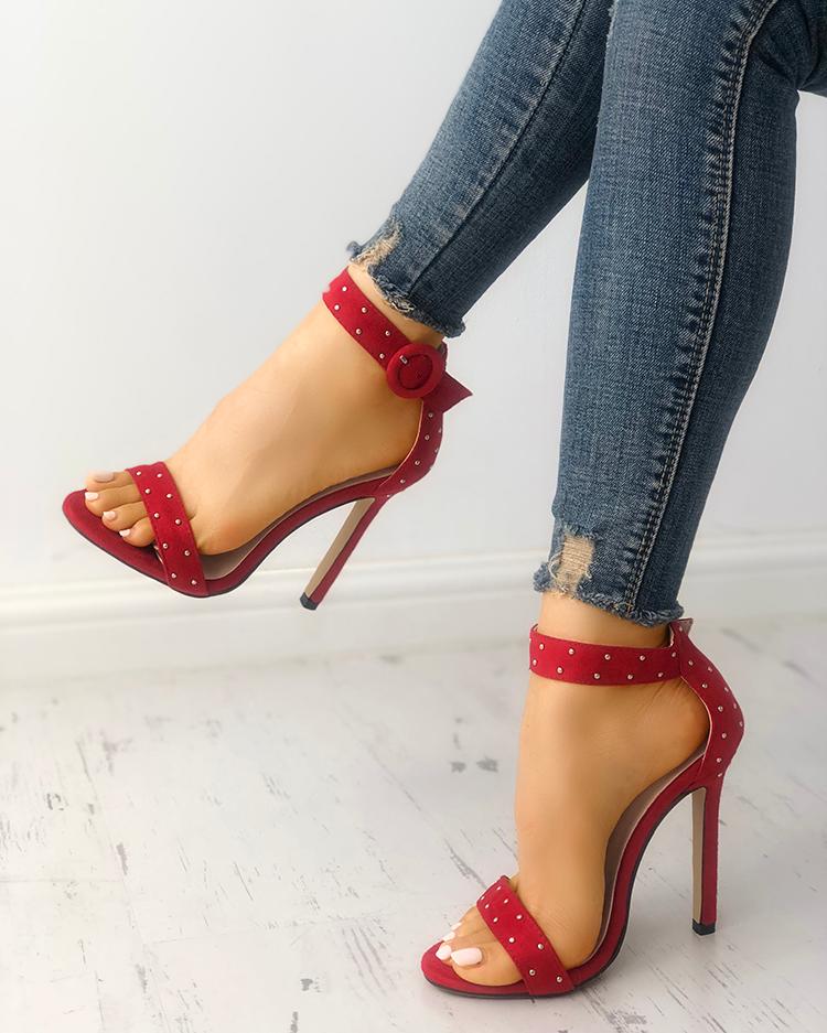 

Sexy Open Toe Strap Anklet Heeled Sandals