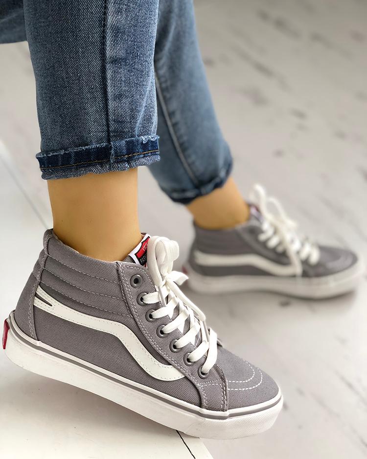 

Trendy High Top Canvas Sneakers