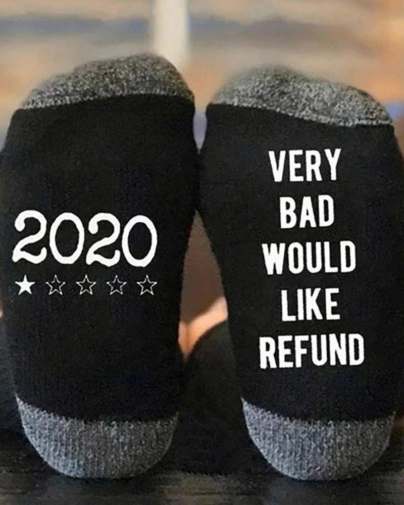 

Men Slogan / Letter Print Colorblock Socks, Style6
