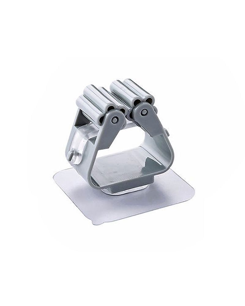 

1Pc Mop Broom Holder Wall Mounted Mop Holder Household Adhesive, Gray