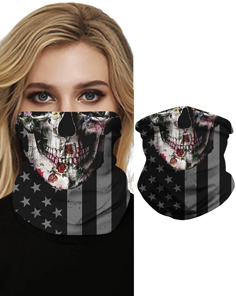 

Nation Flag Print Breathable Face Bandana Magic Scarf Headwrap Balaclava, Dark grey