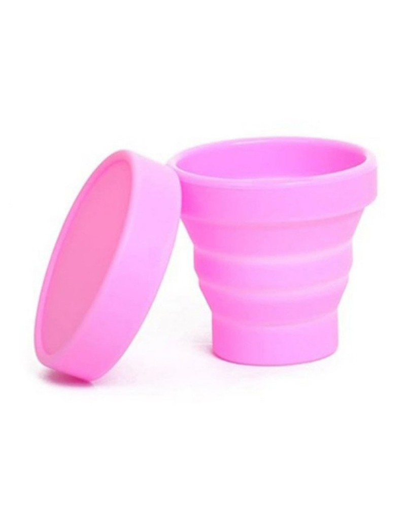 

170ML Silicone Cup Portable Foldable Silicone Mug, Pink